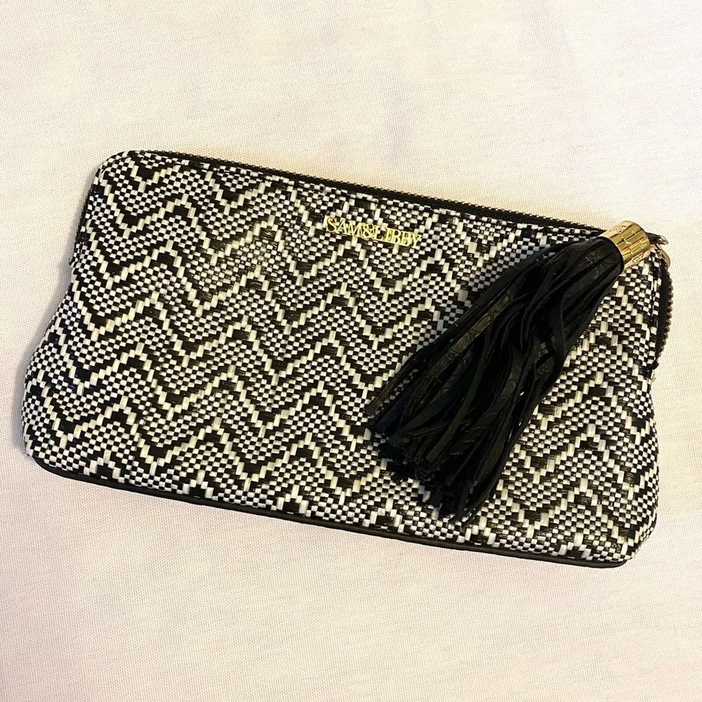 Black & White Woven Clutch | Sam & Libby - Picture 1 of 5